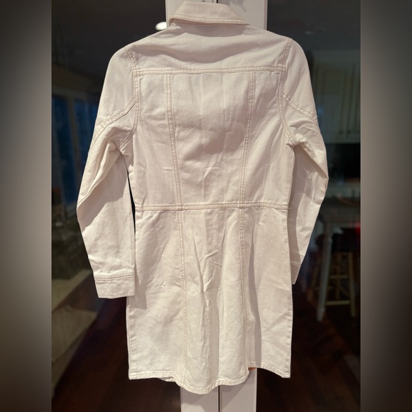 Frye Cream Demim Dress 100% Cotton - Picture 3 of 11